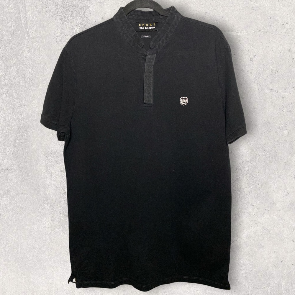 The Kooples Black Polo Shirt with Small Logo